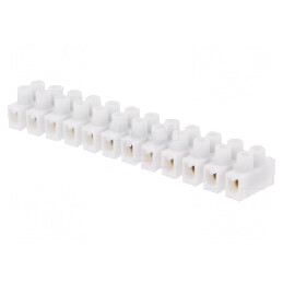 Regletă de conexiuni terminale cu șurub 2,5mm² 400V 24A - Albă | Electronic-mag.ro | Componente Electronice