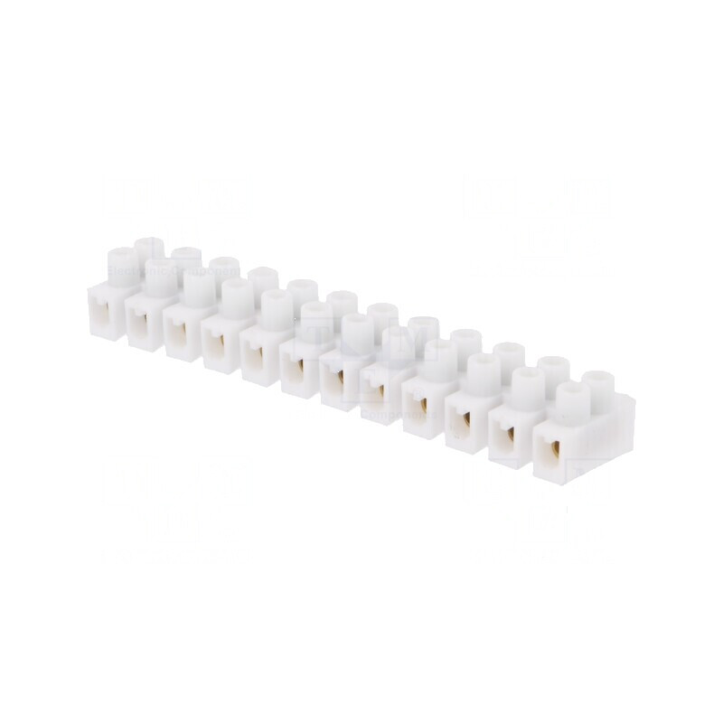Regletă de conexiuni terminale cu șurub 2,5mm² 400V 24A - Albă | Electronic-mag.ro | Componente Electronice Regletă de conexiuni terminale cu șurub 2,5mm² 400V 24A - Albă | Electronic-mag.ro | Componente Electronice