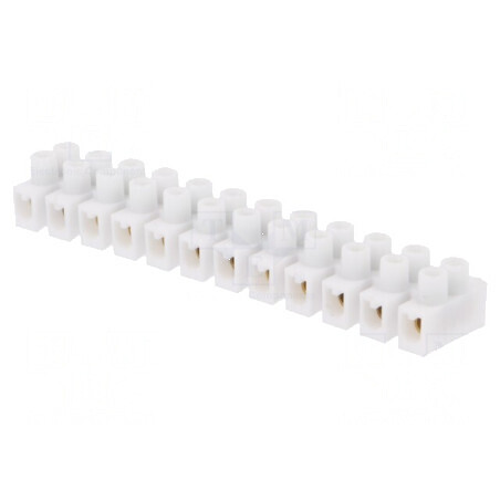 Regletă de conexiuni terminale cu șurub 2,5mm² 400V 24A - Albă | Electronic-mag.ro | Componente Electronice