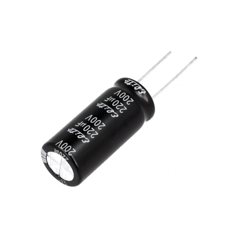 Condensator Electrolitic THT 220uF 200VDC Ø16x35,5mm ±20% - Componentă Electronică de Înaltă Performanță | Electronic-mag.ro | Componente Electronice