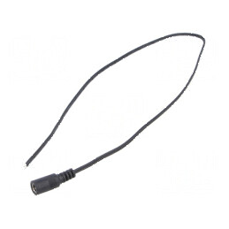 Cablu DC 5,5/2,1mm 2x0,5mm² cu soclu drept negru și gri | Electronic-mag.ro | Componente Electronice