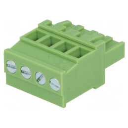 Regletă de conexiuni deconectabilă 5mm, 4 piste, unghi 90° - soluție electrică profesională | Electronic-mag.ro | Componente Electronice