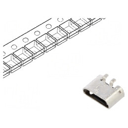 Conector USB B Micro Soclu SMT 5 PIN Vertical USB 2.0 1,8A | Electronic-mag.ro | Componente Electronice
