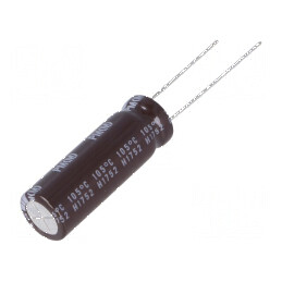 Condensator electrolitic low ESR THT 120uF 80VDC, dimensiuni Ø10x30,5mm | Electronic-mag.ro | Componente Electronice