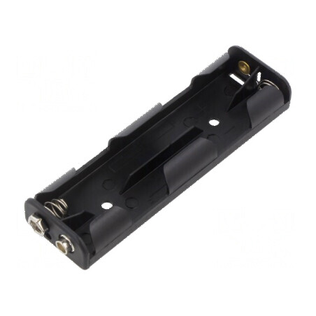 Suport pentru baterii AA (R6) - 4 unități, tip 6F22, culoare neagră | Electronic-mag.ro | Componente Electronice