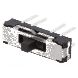 Comutator glisant Poz: 2 DP3T 0,3A/6VDC ON-ON THT  -40÷85°C - Componentă electronică de înaltă performanță | Electronic-mag.ro | Componente Electronice