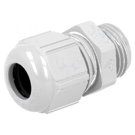Garnitură de etanşare M16 1,5 IP68 din poliamidă gri UL94V-2 pentru protecție împotriva umidității și prafului | Electronic-mag.ro | Componente Electronice