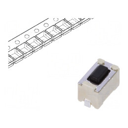Microîntrerupător TACT SPST Pozitiv 2, 0,05A/12VDC SMT, Dimensiune 1,6N, 4,3mm | Electronic-mag.ro | Componente Electronice