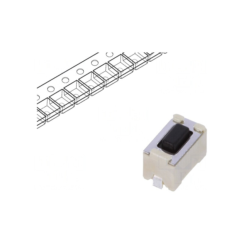 Microîntrerupător TACT SPST Pozitiv 2, 0,05A/12VDC SMT, Dimensiune 1,6N, 4,3mm | Electronic-mag.ro | Componente Electronice