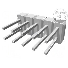 Conector C-Grid Tată PIN 10 Drept THT pentru Şiruri Pini - Componentă Electonică Profesională | Electronic-mag.ro | Componente Electronice