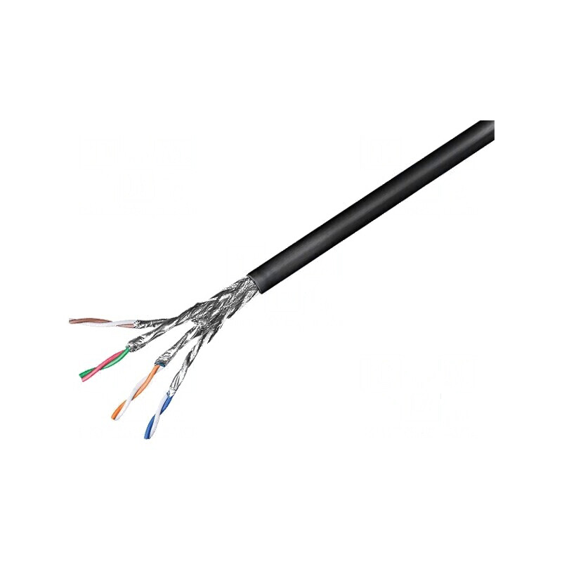 Cablu S/FTP 4x2x27AWG 6 Exterior Litat CCA PE Negru 100m - Soluție de Conectivitate Profesională | Electronic-mag.ro | Componente Electronice Cablu S/FTP 4x2x27AWG 6 Exterior Litat CCA PE Negru 100m - Soluție de Conectivitate Profesională | Electronic-mag.ro | Componente Electronice