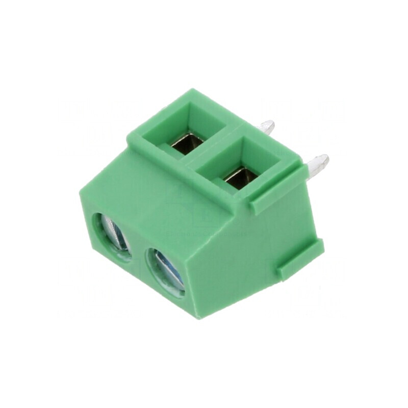 Regletă de conexiuni pentru PCB drept, 5,08mm, 2 piste, compatibilitate extinsă | Electronic-mag.ro | Componente Electronice