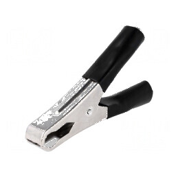 Bornă crocodil 50A - Conector negru cu capacitate de prindere maximă 31mm | Electronic-mag.ro | Componente Electronice