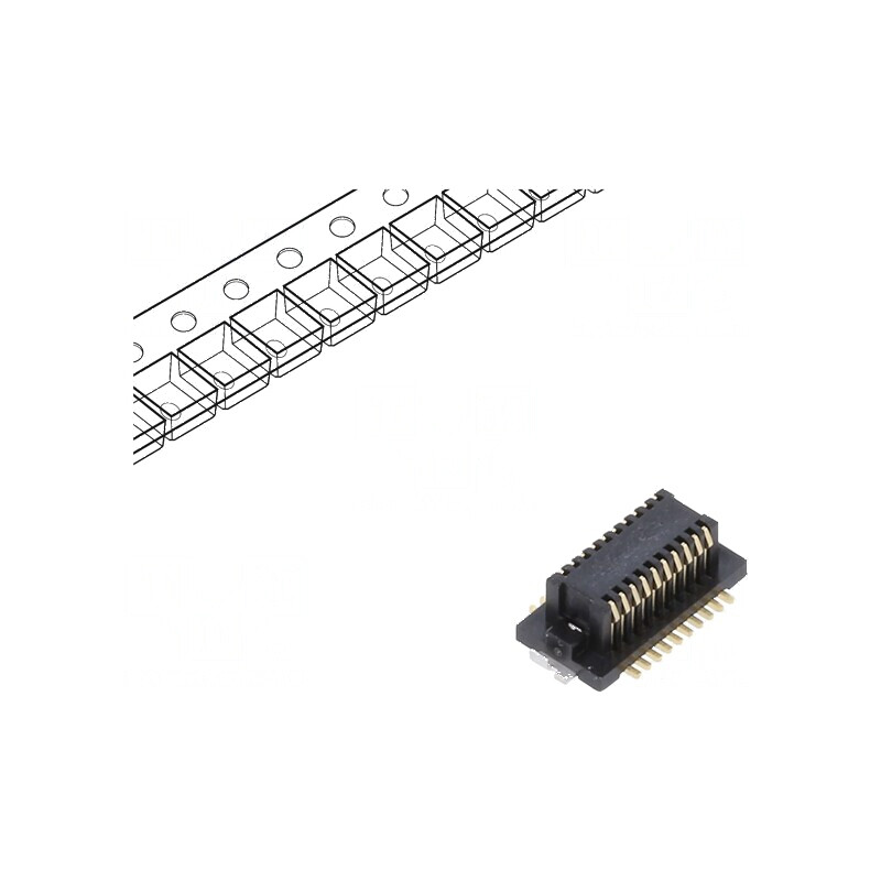 Conector PCB-PCB Mamă PIN 20, 0,5mm, H 2,7mm, DF12N Aurit SMT | Electronic-mag.ro | Componente Electronice Conector PCB-PCB Mamă PIN 20, 0,5mm, H 2,7mm, DF12N Aurit SMT | Electronic-mag.ro | Componente Electronice