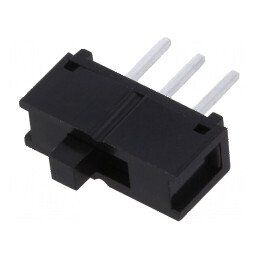 Comutator glisant SPDT 0,2A/30VDC ON-ON THT, Poz: 2, Temperaturi -20÷70°C | Electronic-mag.ro | Componente Electronice