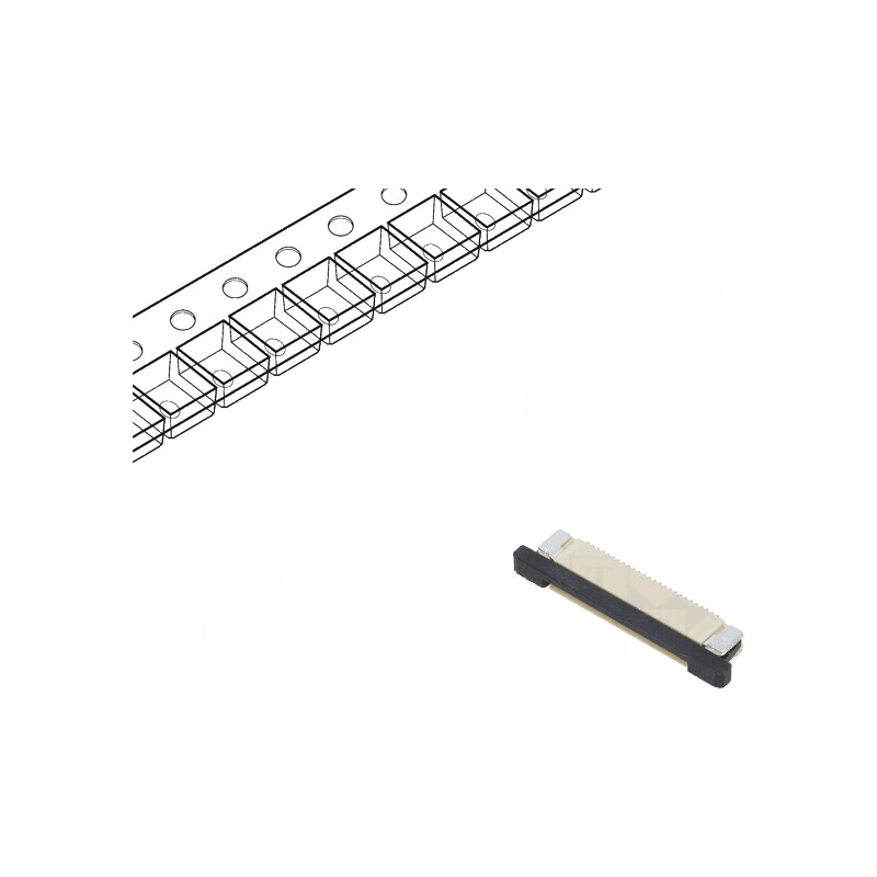 Conector FFC/FPC 26 Pin F32R cu Contacte Inferioare ZIF SMT 50V | Electronic-mag.ro | Componente Electronice