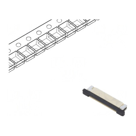 Conector FFC/FPC 26 Pin F32R cu Contacte Inferioare ZIF SMT 50V | Electronic-mag.ro | Componente Electronice