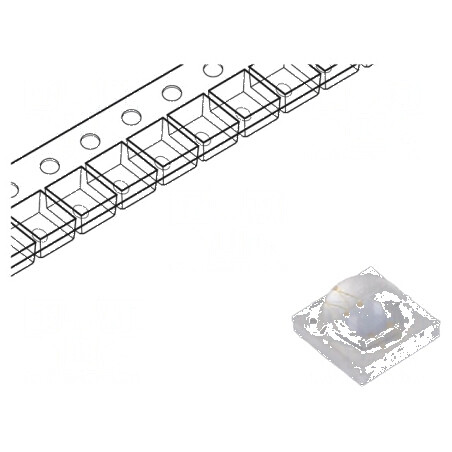 LED Convex 3,45x3,45x2,15mm - Pmax 3W, P opt 600-700mW | Electronic-mag.ro | Componente Electronice