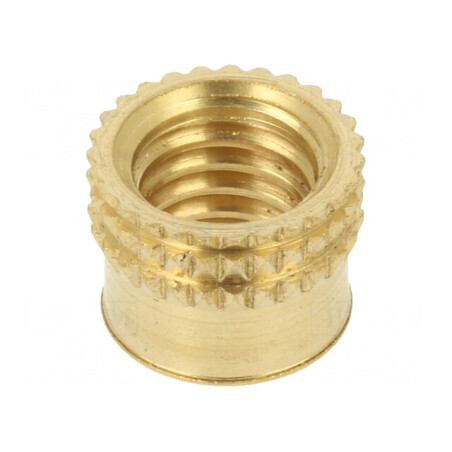 Adaos filetat din alamă M8 BN 37885, Lungime: 8,3mm, pentru Plastic | Electronic-mag.ro | Componente Electronice