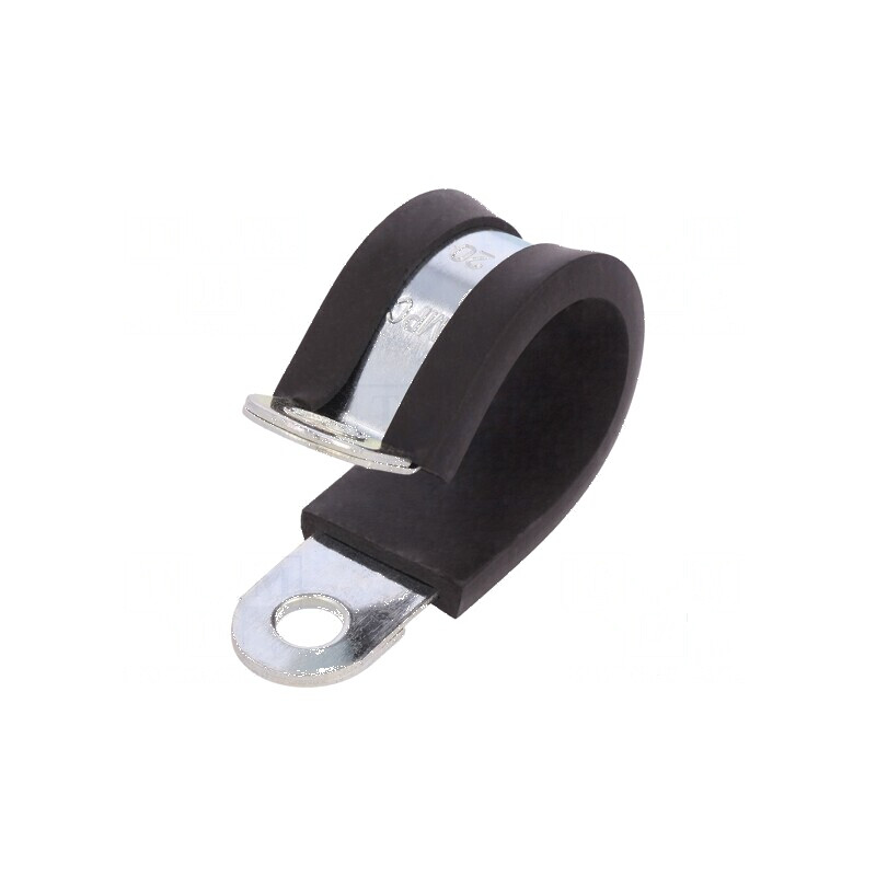 Clipsuri Øbuclă din oţel, 20mm, lăţime 15mm, protecţie EPDM | Electronic-mag.ro | Componente Electronice