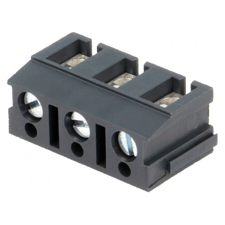 Regletă de conexiuni pentru PCB în unghi de 90°, 7,5mm, 3 piste, 24A | Electronic-mag.ro | Componente Electronice