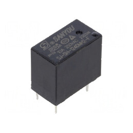 Releu electromagnetic SPST-NO 24VDC 10A/250VAC pentru montaj prin prinse THT | Electronic-mag.ro | Componente Electronice
