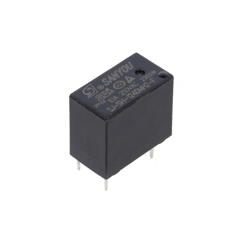 Releu electromagnetic SPST-NO 24VDC 10A/250VAC pentru montaj prin prinse THT | Electronic-mag.ro | Componente Electronice