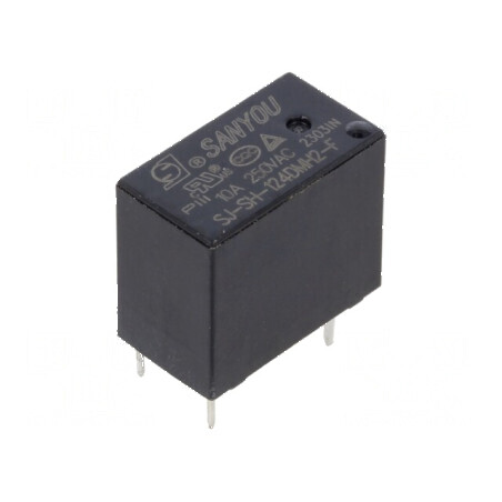 Releu electromagnetic SPST-NO 24VDC 10A/250VAC pentru montaj prin prinse THT | Electronic-mag.ro | Componente Electronice