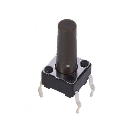 Microîntrerupător TACT SPST 0,05A/12VDC THT 1,6N 13mm - Comutator Compact pentru Proiecte Electronice | Electronic-mag.ro | Componente Electronice