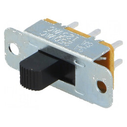 Comutator glisant DPDT 2 poziții 3A/250VAC ON-ON cu terminale înşurubare THT | Electronic-mag.ro | Componente Electronice