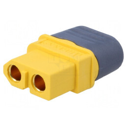 Conector alimentare DC XT60 mamă cu 2 pini pentru cablu de lipire | Electronic-mag.ro | Componente Electronice