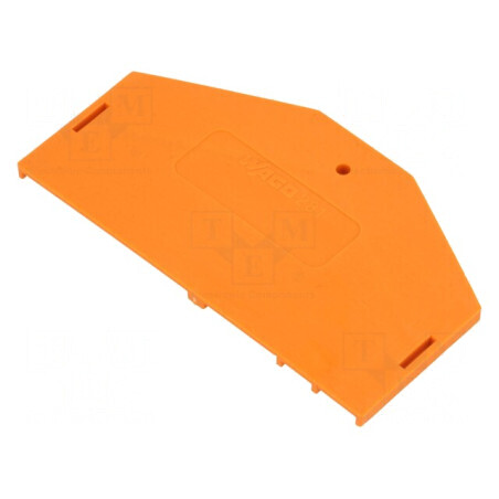 Placă extremitate despărţitoare portocalie 281 - Dimensiuni 2,5x37x61,5mm | Electronic-mag.ro | Componente Electronice