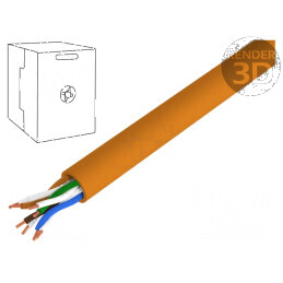 Cablu BiTLAN U/UTP 4x2x24AWG 5e pentru Transmisie Date - Sârmă Cu | Electronic-mag.ro | Componente Electronice