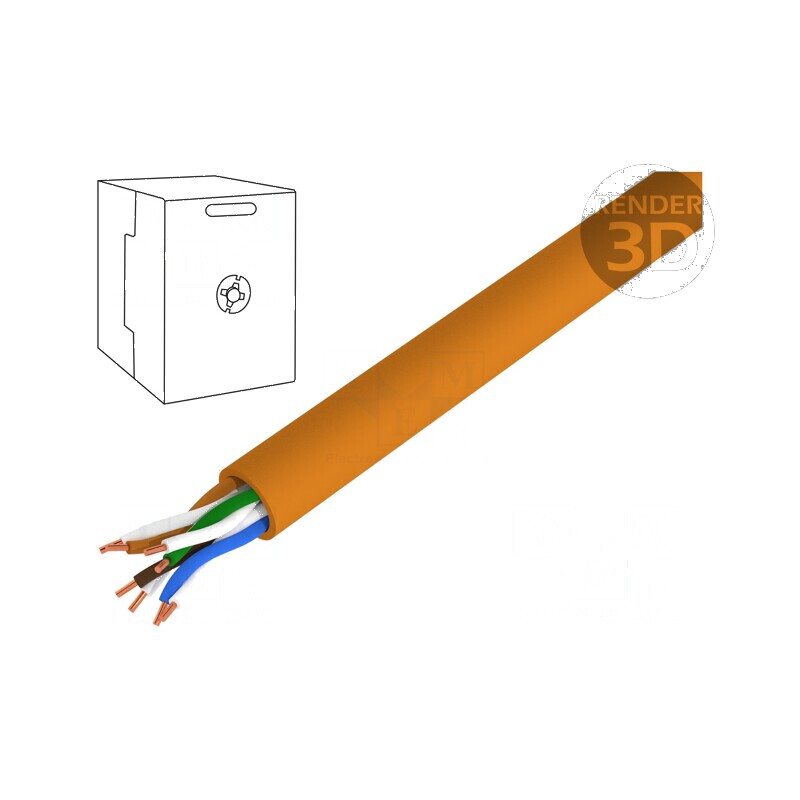 Cablu BiTLAN U/UTP 4x2x24AWG 5e pentru Transmisie Date - Sârmă Cu | Electronic-mag.ro | Componente Electronice