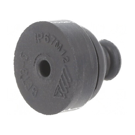 Manșon elastomer termoplastic TPE negru 12,2mm cu protecție IP67 pentru aplicații industriale | Electronic-mag.ro | Componente Electronice