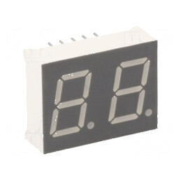 Afișaj LED cu 7 segmente 12,7mm, 0,5 Nr.car, 2 unități, roșie, 40-80 mcd | Electronic-mag.ro | Componente Electronice