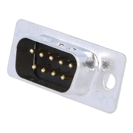 Conector D-Sub 9 pini tată cu cablu de lipire, contacte din alamă 5A 250V | Electronic-mag.ro | Componente Electronice