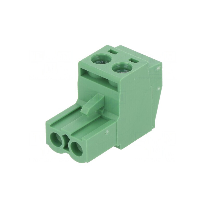 Regletă de conexiuni deconectabilă 5mm cu 2 piste și mufă dreaptă | Electronic-mag.ro | Componente Electronice