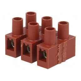 Regletă de conexiuni terminal cu şurub 4mm² 400V, 3 piste pentru instalatii electrice | Electronic-mag.ro | Componente Electronice