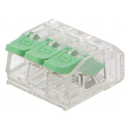 Bornă cu arc cu eliberare rapidă 0,2-4mm² 24AWG-12AWG 300V | Electronic-mag.ro | Componente Electronice
