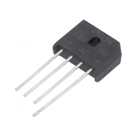 Punte Redresoare Monofazată Urmax 200V 8A If 175A Ifsm pentru Aplicații Electrice Profesionale | Electronic-mag.ro | Componente Electronice
