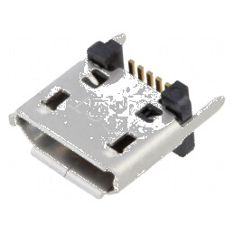Conector USB B Micro Soclu SMT PIN 5 Verticale USB 2.0 1.8A - Componente Electronice | Electronic-mag.ro | Componente Electronice