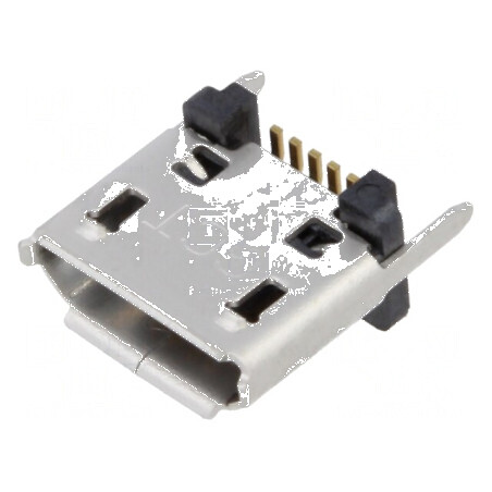 Conector USB B Micro Soclu SMT PIN 5 Verticale USB 2.0 1.8A - Componente Electronice | Electronic-mag.ro | Componente Electronice