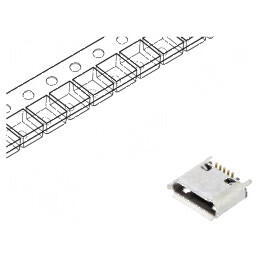 Conector USB B Micro Soclu SMT PIN 5 Verticale USB 2.0 1,8A - Componentă Electronică de Înaltă Calitate | Electronic-mag.ro | Componente Electronice