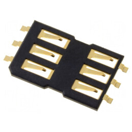 Conector SIM SMT pentru carduri fără protecție și ejector | Electronic-mag.ro | Componente Electronice