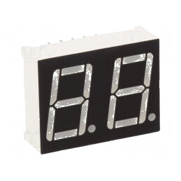 Afișaj LED cu 7 segmente 14,2mm 0,56" - Număr car: 2, Galben-Verde | Electronic-mag.ro | Componente Electronice