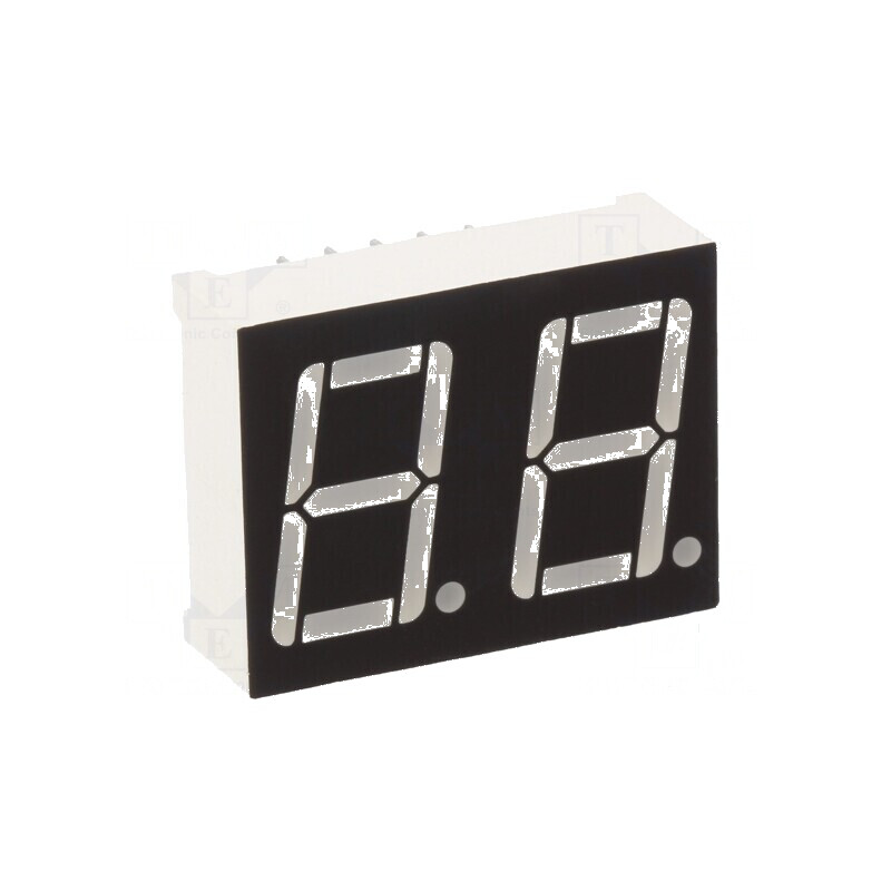 Afișaj LED cu 7 segmente 14,2mm 0,56" - Număr car: 2, Galben-Verde | Electronic-mag.ro | Componente Electronice Afișaj LED cu 7 segmente 14,2mm 0,56" - Număr car: 2, Galben-Verde | Electronic-mag.ro | Componente Electronice