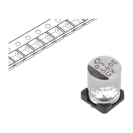 Condensator Electrolitic Low ESR SMD 560uF 25VDC Ø8x10mm - Componentă Electronică de Înaltă Performanță | Electronic-mag.ro | Componente Electronice