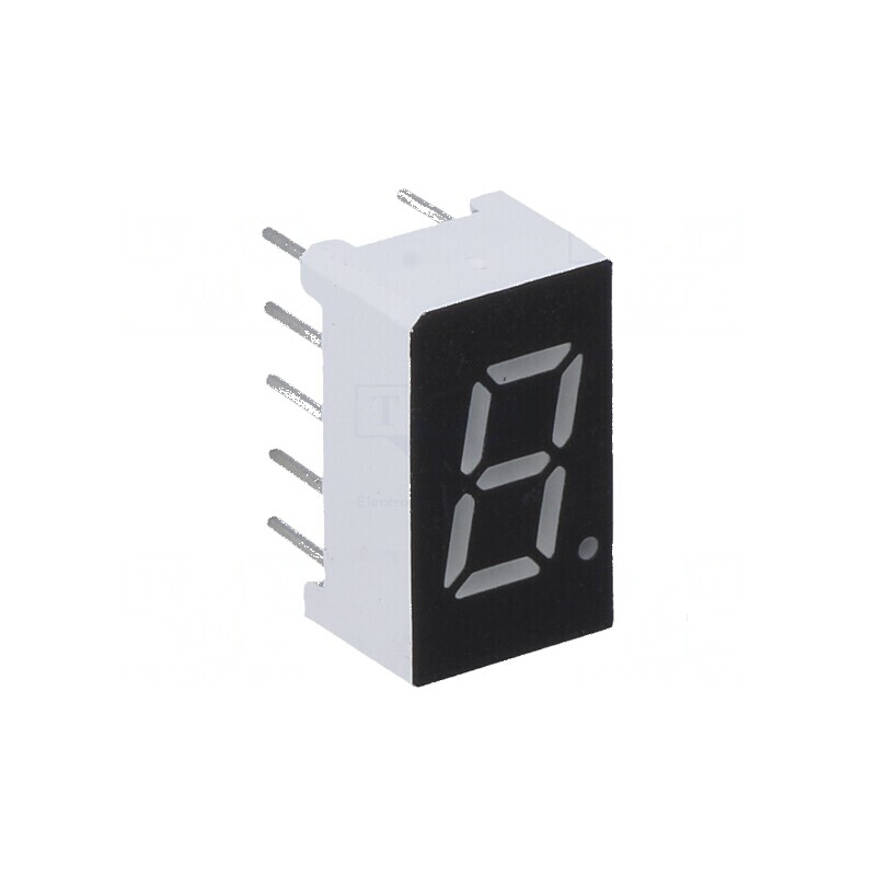 Afișaj LED cu 7 segmente 7,62 mm, 0,3 Nr. car: 1, Roșie, 40 mcd - Display Digital pentru Proiecte Electronice | Electronic-mag.ro | Componente Electronice