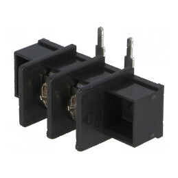 Regletă de conexiuni pentru PCB în unghi de 90° - 9,5mm, 2 piste, 4mm² | Electronic-mag.ro | Componente Electronice